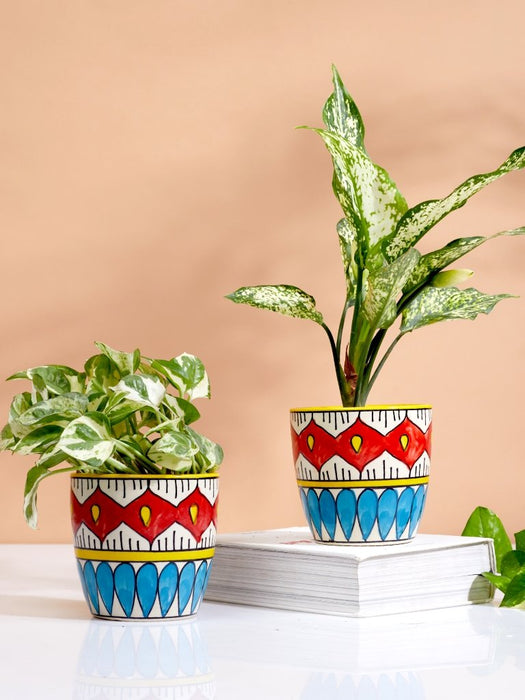 Primus - Mandala - Set of 2 - Ceramic Pots