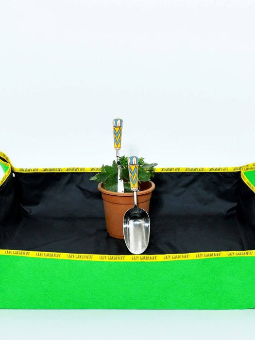 Gardening Mat & Garden Tool Set LazyGardener Large- Bright Green(32 * 32 Inch) Blue (Khurpi & Scoop Set)