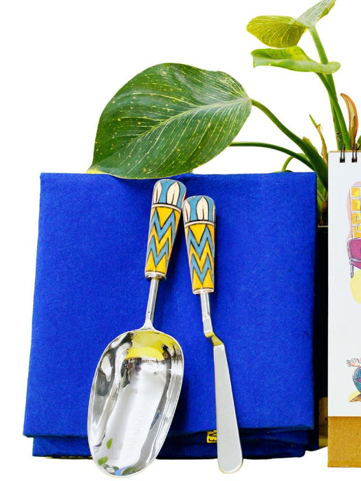 Gardening Mat & Garden Tool Set LazyGardener Medium- Royal Blue(23 * 23 Inch) Blue (Khurpi & Scoop Set)