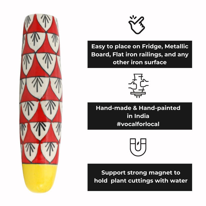 Lazy Gardener Magnetic Hydroponic Ceramic Planter- Handmade (SET OF 3) Magnetic Hydroponic Planter LazyGardener