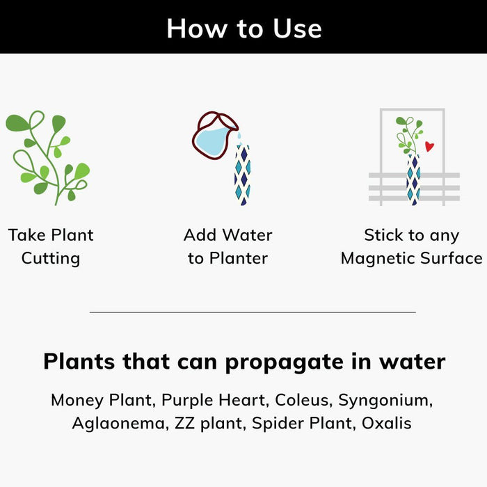 Magnetic Planters - Diamond - Set of 1