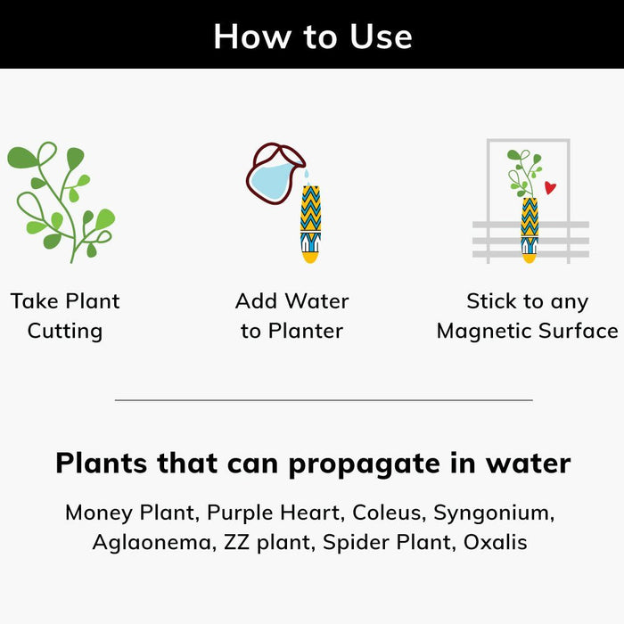Magnetic Planters / Vase - Zig Zag