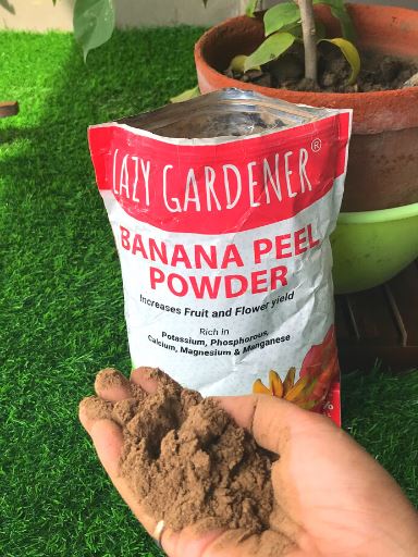 Banana peel fertilizer for flowers