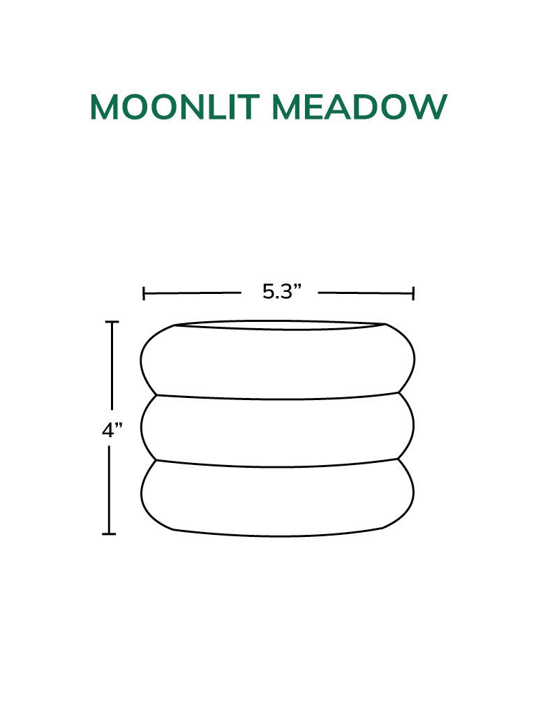 Moonlit Meadow - White - Set of 1- Ceramic Pots (Without Plant)