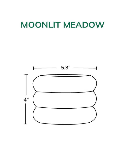 Moonlit Meadow - White - Set of 1- Ceramic Pots (Without Plant)
