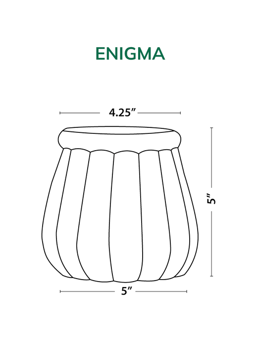 Enigma - Navy Blue - Set of 1 - Ceramic Pot (Without Plant)