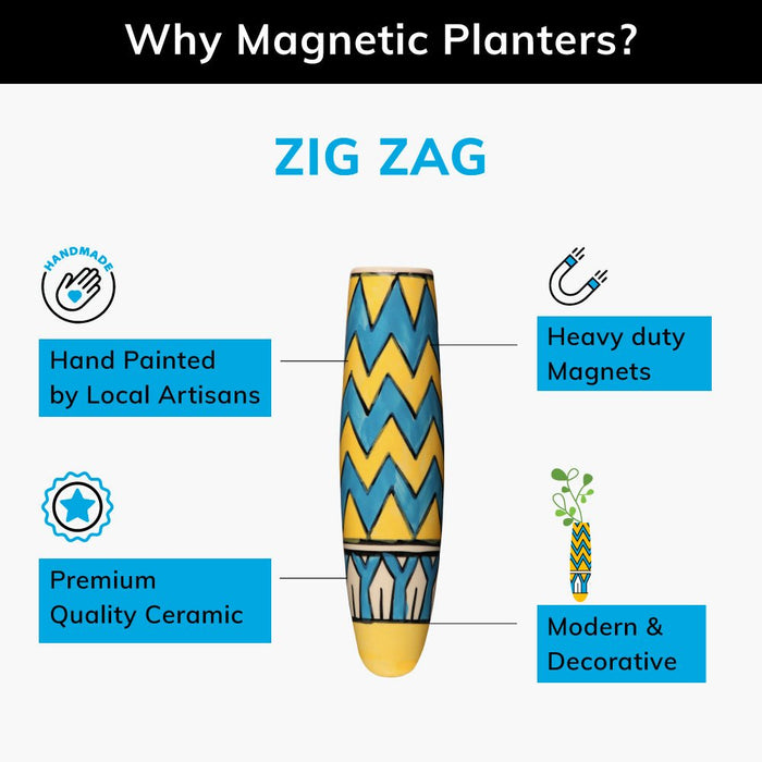 Magnetic Planters / Vase - Zig Zag