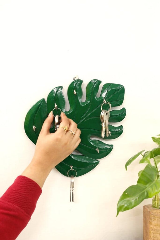 Monstera key holder, key hanger, key hook, wall key holder, plant decor,  key hanger, wall mount key holder, gift for plant lover, wall mount